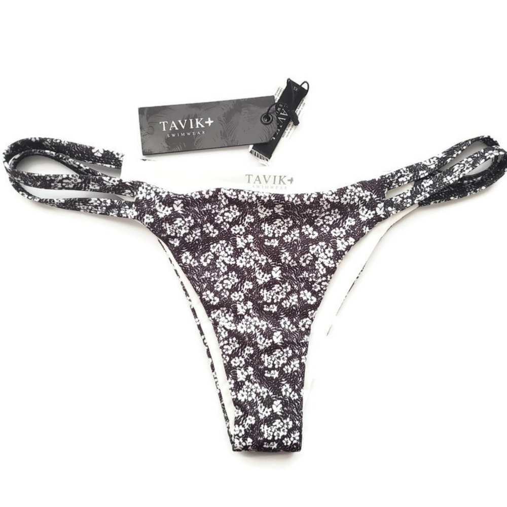 Tavik SZ XS Floral swim bikini bottom NWT swimwear